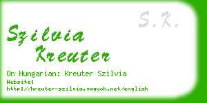 szilvia kreuter business card